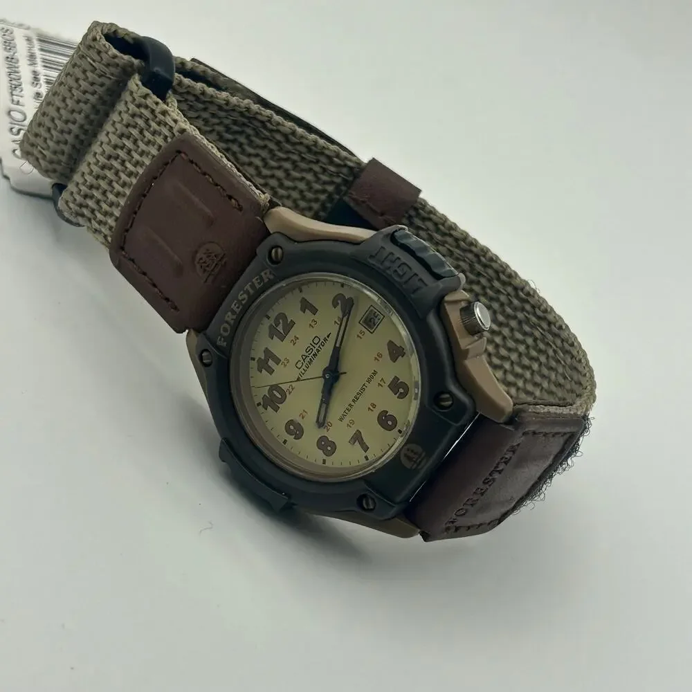 Casio Forester FT-500 Brown Resin Case St. Steel Watch Working New Battery - Picture 4 of 8